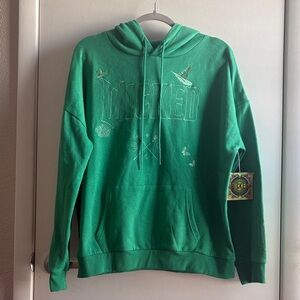 NWT Wicked Green Graphic Spell Out Embroidered Pocket Pullover Cozy Hoodie SZ L